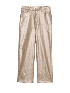 NWT Banana Republic Factory Metallic Gold Straight Leg Pants